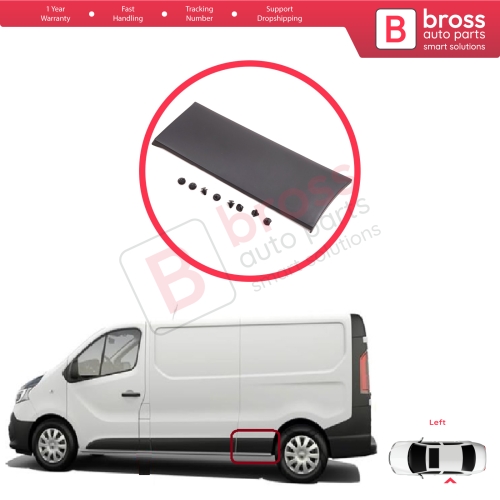 Rear Left Side Moulding Panel For Renault Trafic MK3 Fiat Talento Opel Vivaro B Nissan NV300 Primastar 788137407