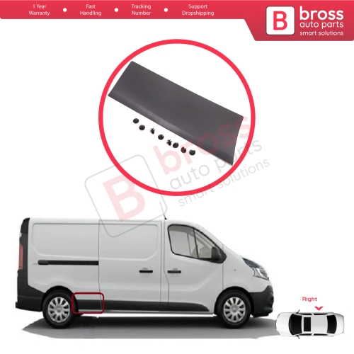 Rear Right Side Moulding Panel For Renault Trafic MK3 Fiat Talento Opel Vivaro B Nissan NV300 Primastar 788129036