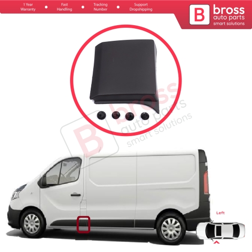 Left Side Moulding Panel For Renault Trafic MK3 Fiat Talento Opel Vivaro B Nissan NV300 Primastar 768196228