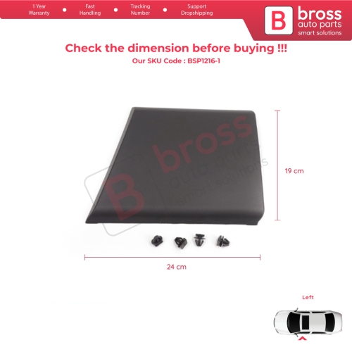 Left Side Moulding Panel Pillar Trim For Fiat Ducato MK3 Boxer 250 Jumper Relay MK2 Daily 2006-2024 8547W6