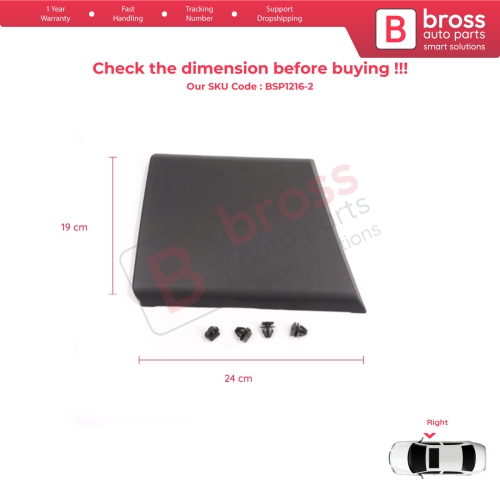 Right Side Moulding Panel Pillar Trim For Fiat Ducato MK3 Boxer 250 Jumper Relay MK2 Daily 2006-2024 8547W4