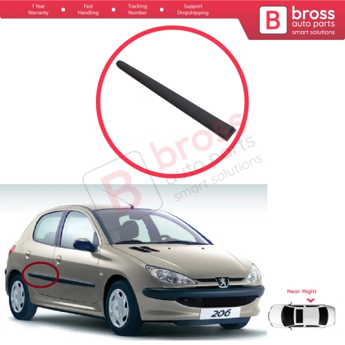 Rear Right Side Door Moulding Strip Panel For Peugeot 206 206+ 1998-2013  4/5 Door 8546E7
