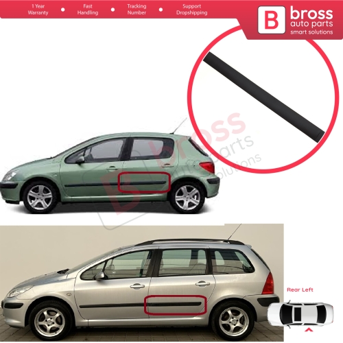 Rear Left Side Door Moulding Strip Panel For Peugeot 307 3A/C 3E 3H 2000-2012 4/5 Door 8546H5