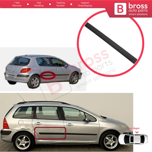 Rear Right Side Door Moulding Strip Panel For Peugeot 307 3A/C 3E 3H 2000-2012 4/5 Door 8546H6