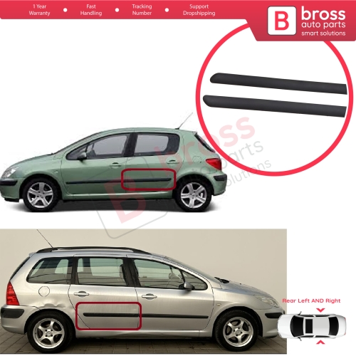 Rear Left Right Side Door Moulding Strip Panel For Peugeot 307 3A/C 3E 3H 2000-2012 4/5 Door 8546H5 8546H6