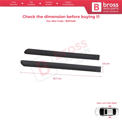 Rear Left Right Side Door Moulding Strip Panel For Peugeot 307 3A/C 3E 3H 2000-2012 4/5 Door 8546H5 8546H6