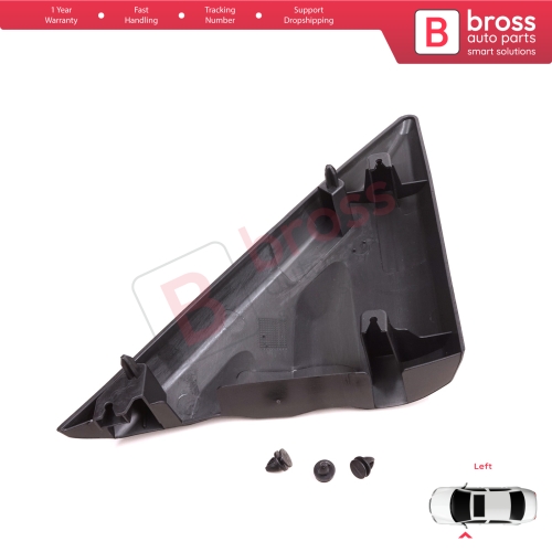 Left Side View Mirror Door Triangle Fender Trim Cover for Ford Transit MK8 T18 V363 2013-2024 2016819