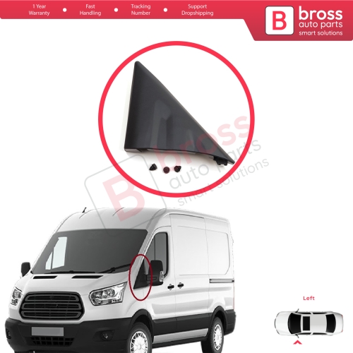 Left Side View Mirror Door Triangle Fender Trim Cover for Ford Transit MK8 T18 V363 2013-2024 2016819