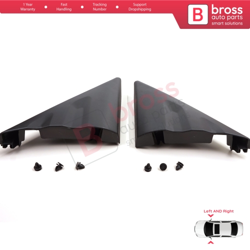 Side View Mirror Door Triangle Fender Trim Cover Set for Ford Transit MK8 T18 V363 2013-2024 2016818 2016819