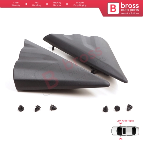Side View Mirror Door Triangle Fender Trim Cover Set for Ford Transit MK8 T18 V363 2013-2024 2016818 2016819