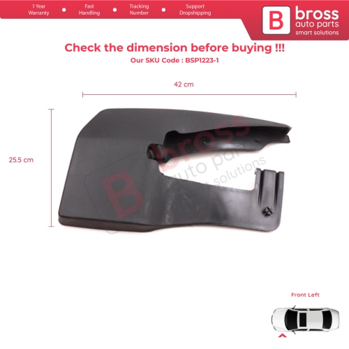 Front Left Mud Flap Splash Guard for Mercedes Sprinter 906 NCV3 VW Crafter MK1 2006-2017 A9068820004