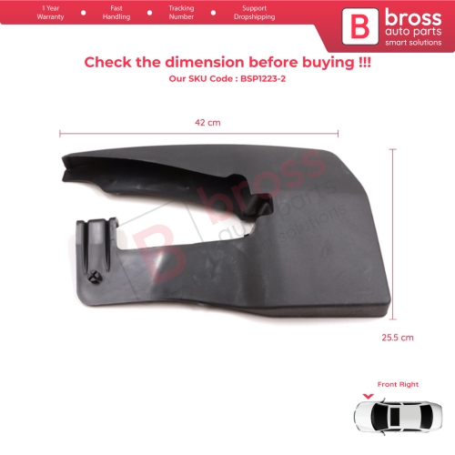 Front Right Mud Flap Splash Guard for Mercedes Sprinter 906 NCV3 VW Crafter MK1 2006-2017 A9068820104