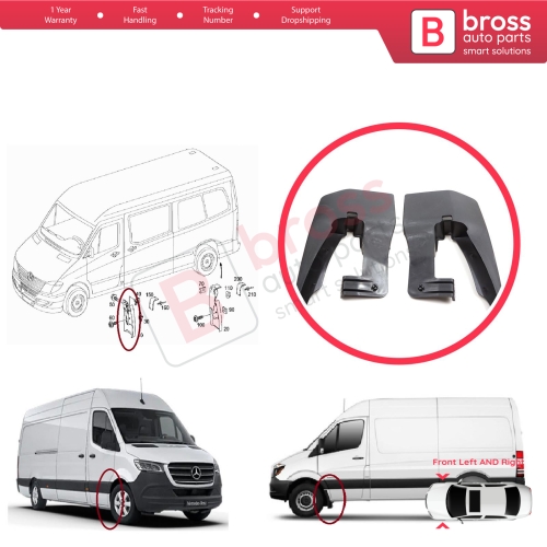 Front Right Left Mud Flap Splash Guard for Mercedes Sprinter 906 NCV3 VW Crafter MK1 2006-2017 9068820004 9068820104