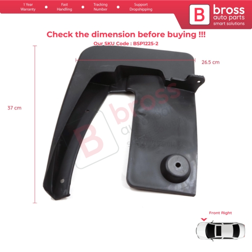 Front Right Mud Flap Splash Guard for Mercedes Sprinter 907 910 VW Crafter SY SZ 2017-On 9108890100