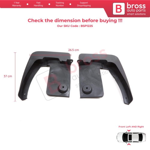 Front Right Left Mud Flap Splash Guard for Mercedes Sprinter 907 910 VW Crafter SY SZ 2017-On 9108890000 9108890100
