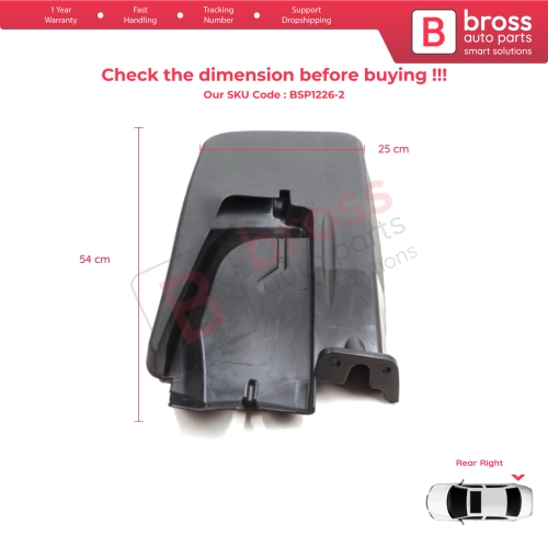 Rear Right Mud Flap Splash Guard for Mercedes Sprinter 907 910 VW Crafter SY SZ 2017-On A9078890300