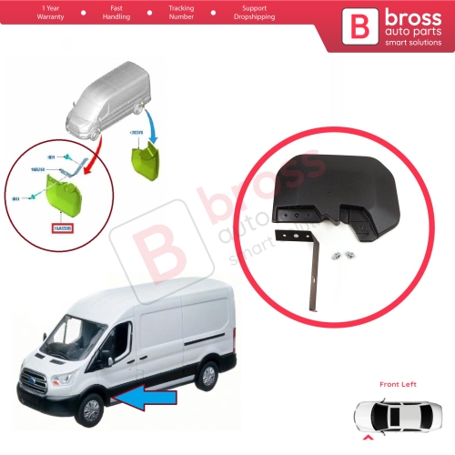 Front Left Mud Flap Splash Guard for Ford Transit MK8 T18 V363 FAD FBD FCD FDD FED 2013-On 1820757