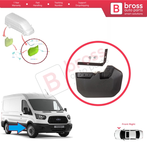 Front Right Mud Flap Splash Guard for Ford Transit MK8 T18 V363 FAD FBD FCD FDD FED 2013-On 1820756