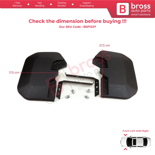 Front Left Right Mud Flap Splash Guard for Ford Transit MK8 T18 V363 FAD FBD FCD FDD FED 2013-On 1820756 1820757