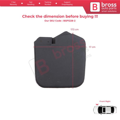 Front Right Mud Flap Splash Guard for Ford Transit Custom Tourneo V362 MK1 FY FZ F3 2012-2023 1915641
