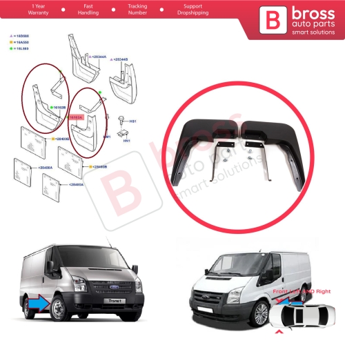 Front Left Right Mud Flap Splash Guard for Ford Transit MK6 MK7 Tourneo 2000-2014 1549539 1549540