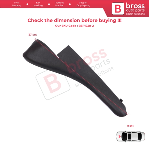 Windshield Moulding Trim Grille Bracket Strip Right for Renault Master MK3 Nissan NV400 Interstar Vauxhall Opel Movano B 668100009R