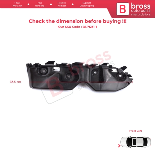 Front Bumper Mount Holder Support Bracket Left for Renault Dacia Duster MK1 HS 2010-2017 622230010R