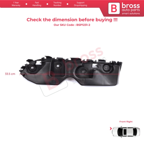 Front Bumper Mount Holder Support Bracket Right for Renault Dacia Duster MK1 HS 2010-2017 622220011R