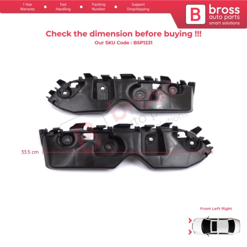 Front Bumper Mount Holder Support Bracket Left Right for Renault Dacia Duster MK1 HS 2010-2017 622230010R 622220011R