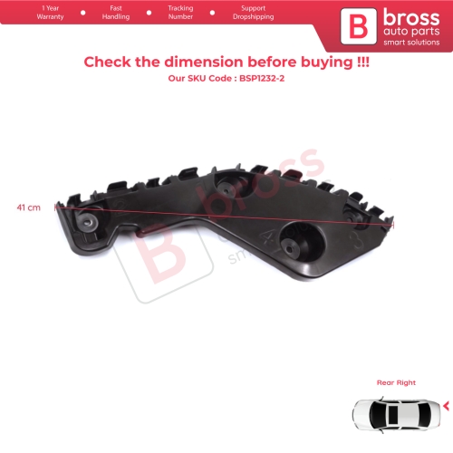Rear Bumper Mount Holder Support Bracket Right for Renault Dacia Duster MK1 HS 2010-2017 622200010R