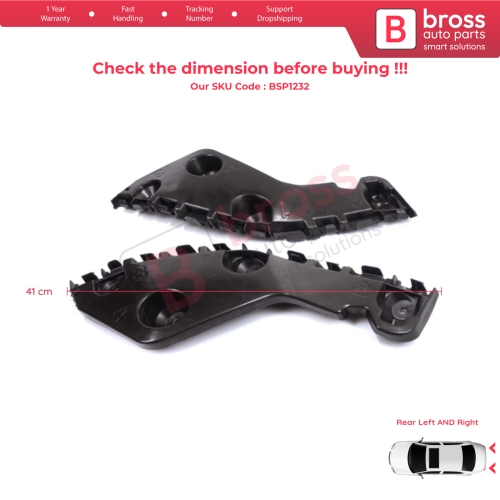 Rear Bumper Mount Holder Support Bracket Left Right for Renault Dacia Duster MK1 HS 2010-2017 622200010R 622210009R