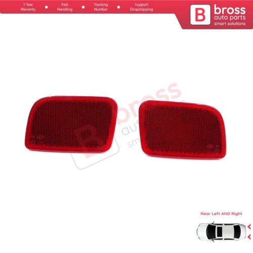 Rear Right Left Side Bumper Reflex Reflector for Renault Master 3 Scenic 2 Nissan NV400 Interstar Vauxhall Opel Movano B X62 8200152642 8200152643