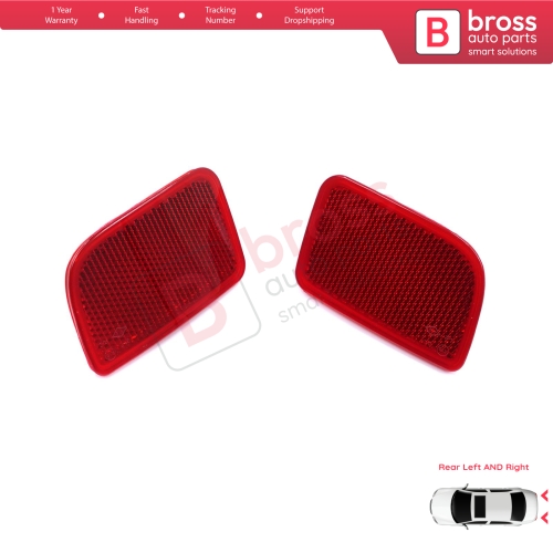 Rear Right Left Side Bumper Reflex Reflector for Renault Master 3 Scenic 2 Nissan NV400 Interstar Vauxhall Opel Movano B X62 8200152642 8200152643