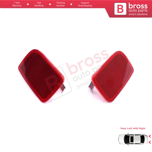 Rear Right Left Side Bumper Reflex Reflector for Renault Master 3 Scenic 2 Nissan NV400 Interstar Vauxhall Opel Movano B X62 8200152642 8200152643