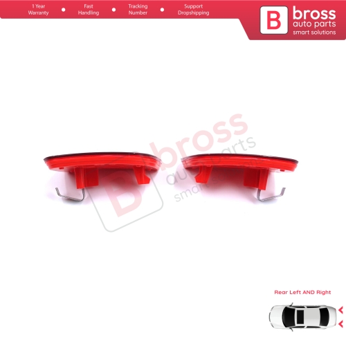 Rear Right Left Side Bumper Reflex Reflector for Renault Master 3 Scenic 2 Nissan NV400 Interstar Vauxhall Opel Movano B X62 8200152642 8200152643