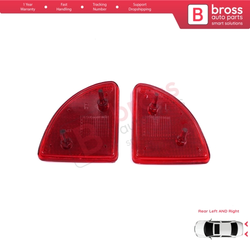 Rear Left Right Side Bumper Reflex Reflector for Renault Kangoo MK1 Express Nissan Kubistar X76 Dacia Logan MK1 KS MCV Van 2004-2008 77003087207700308719