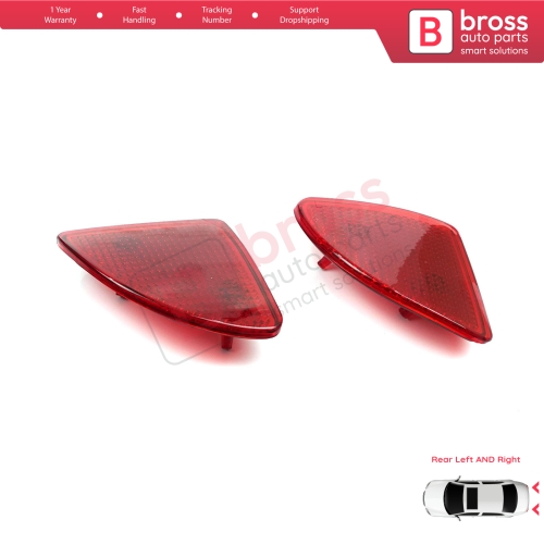 Rear Left Right Side Bumper Reflex Reflector for Renault Kangoo MK1 Express Nissan Kubistar X76 Dacia Logan MK1 KS MCV Van 2004-2008 77003087207700308719