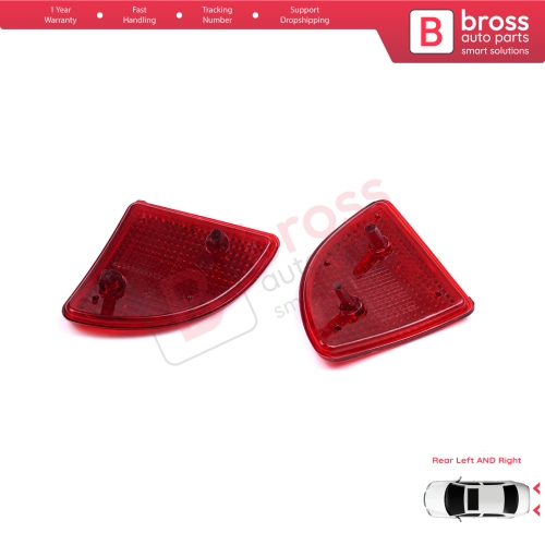Rear Left Right Side Bumper Reflex Reflector for Renault Kangoo MK1 Express Nissan Kubistar X76 Dacia Logan MK1 KS MCV Van 2004-2008 77003087207700308719