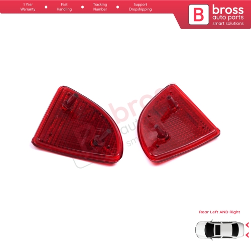 Rear Left Right Side Bumper Reflex Reflector for Renault Kangoo MK1 Express Nissan Kubistar X76 Dacia Logan MK1 KS MCV Van 2004-2008 77003087207700308719