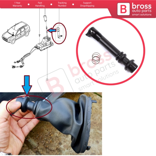 Manual Gear Shift Selector Reverse Gear Engagement Rod with Spring for Renault Dacia Duster MK1 HS 2010-2021 341404375R
