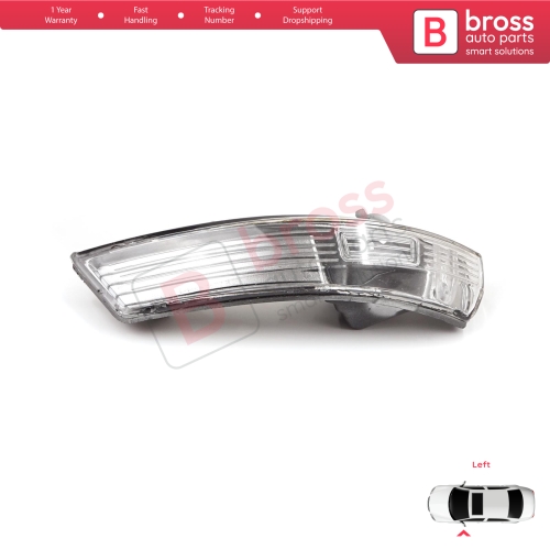 Left Side Door Wing Mirror White Clear Indicator Lamp Lens for Ford Focus 2007-2020 Mondeo MK4 2007-2015 8M5113B383AA