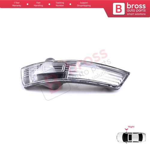 Right Side Door Wing Mirror White Clear Indicator Lamp Lens for Ford Focus 2007-2020 Mondeo MK4 2007-2015 8M5113B384AA