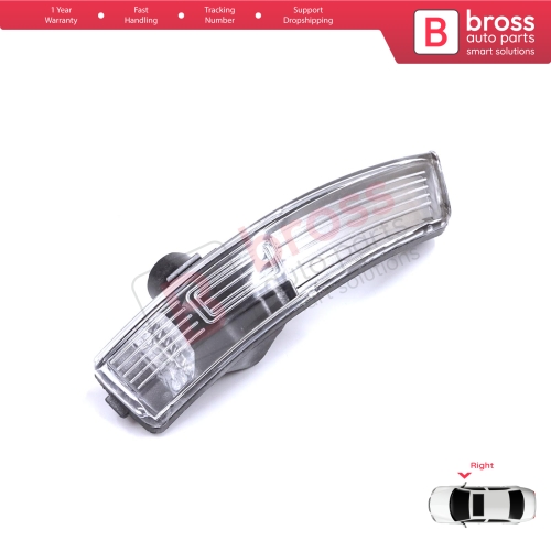 Right Side Door Wing Mirror White Clear Indicator Lamp Lens for Ford Focus 2007-2020 Mondeo MK4 2007-2015 8M5113B384AA