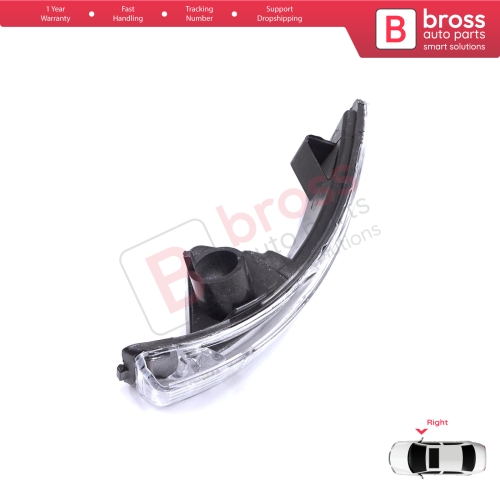 Right Side Door Wing Mirror White Clear Indicator Lamp Lens for Ford Focus 2007-2020 Mondeo MK4 2007-2015 8M5113B384AA