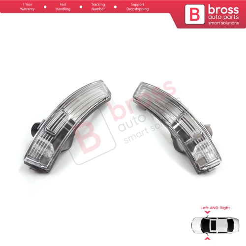 Side Door Wing Mirror White Clear Indicator Lamp Lens Left Right for Ford Focus 2007-2020 Mondeo MK4 2007-2015 1872845 1872847 