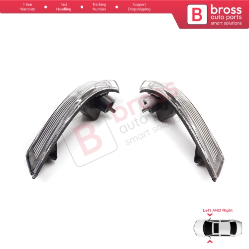 Side Door Wing Mirror White Clear Indicator Lamp Lens Left Right for Ford Focus 2007-2020 Mondeo MK4 2007-2015 1872845 1872847 