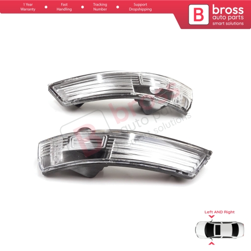 Side Door Wing Mirror White Clear Indicator Lamp Lens Left Right for Ford Focus 2007-2020 Mondeo MK4 2007-2015 1872845 1872847 