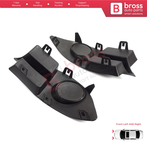 Front Bumper Fog Light Frame Housing Left Right for Renault Clio II Phase 4 Symbol MK1 Campus 2006-2008 7702295498