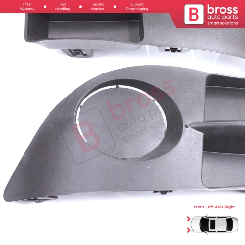 Front Bumper Fog Light Frame Housing Left Right for Renault Clio II Phase 4 Symbol MK1 Campus 2006-2008 7702295498