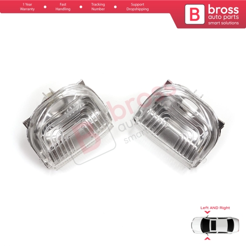 Side Door Wing Mirror White Clear Indicator Lamp Lens Left Right for Mercedes Sprinter MK3 907 910 2018-On 9109064700 9109064600
